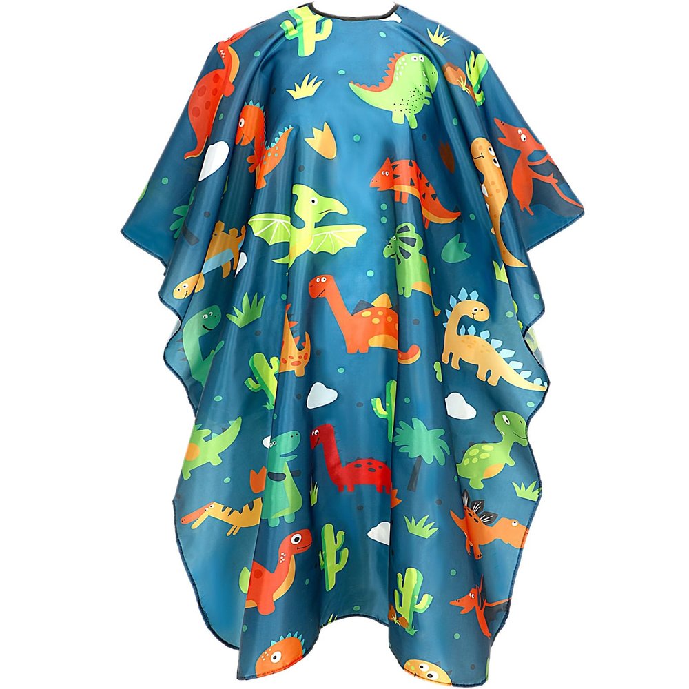JANYUN Kids' Haircut Cape with Dinosaur Pattern