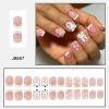 24 Short Square Press-On Nails with Bunny Designs for Easter view 3