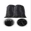 Satin Storage Bag for Wigs or Hair Bundles, Drawstring Travel Bag, 25 x 35 cm, Gray, 2-Pack view 2