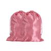 Satin Storage Bag for Wigs or Hair Bundles, Drawstring Travel Bag, 25 x 35 cm, Gray, 2-Pack view 3