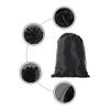 Satin Storage Bag for Wigs or Hair Bundles, Drawstring Travel Bag, 25 x 35 cm, Gray, 2-Pack view 4