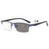 KOOSUFA Semi-Rimless Photochromic Progressive Reading Glasses, Blue, +4.0 view 1