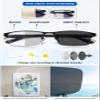 KOOSUFA Semi-Rimless Photochromic Progressive Reading Glasses, Blue, +4.0 view 3