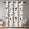 ggaimwf 107 x 215 cm Blackout Curtain, Alpaca Cartoon, South American Animals, Cactus & Tropical Design, 1 Panel view 2