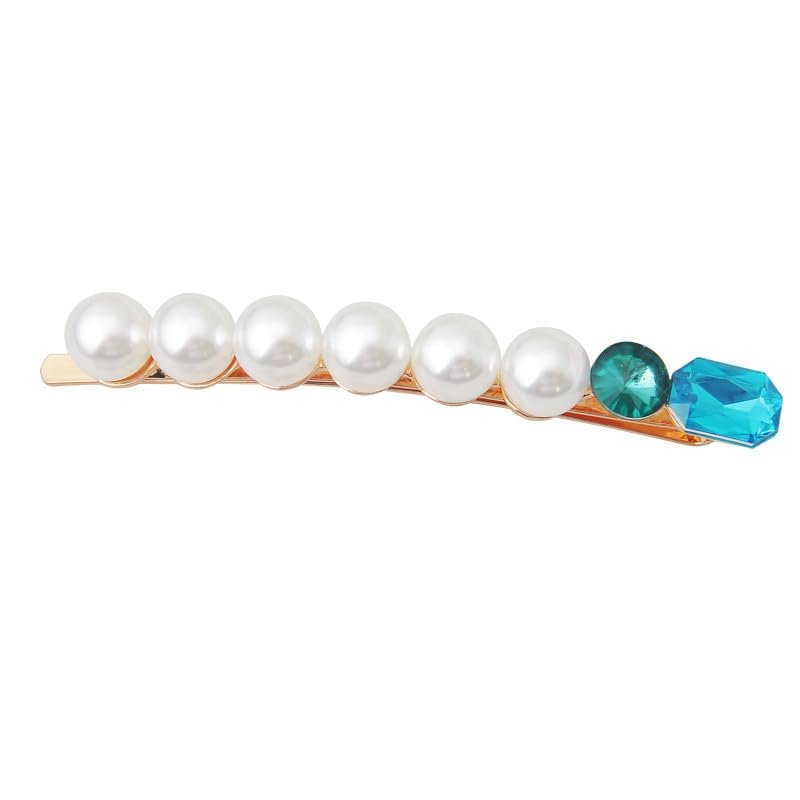 BZSDDY 6-Piece 6.5 cm Glitter Pearl Rhinestone Hair Clips