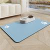 Pet Feeding Mat, Non-Slip Waterproof Mat for Dog and Cat Food and Water Bowls, Blue, 50 x 80 cm view 1