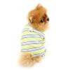 PAIDEFUL Small Dog Pajamas, Colorful Striped 4-Leg Jumpsuit, Yellow, XXL view 3