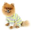 PAIDEFUL Small Dog Pajamas, Colorful Striped 4-Leg Jumpsuit, Yellow, XXL view 4