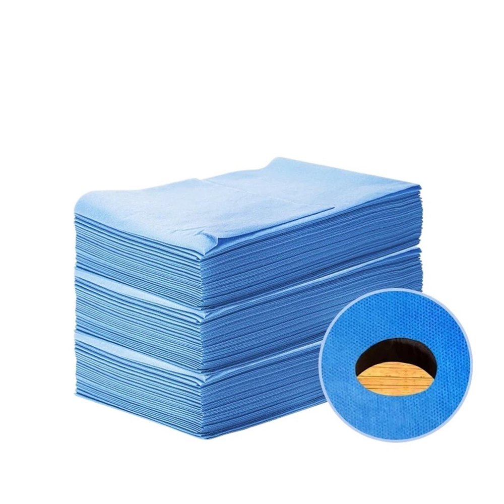 HKYBCF Massage Table Covers, 20-Pack Disposable Sheets, Round-Hole Model