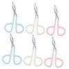 GANAZONO 6-Piece Stainless Steel Scissor-Shaped Eyebrow Tweezers, Precise Cosmetic Tweezers for Women, Makeup Tools for Eyebrow Grooming and Hair Removal, Random Color view 1