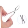 GANAZONO 6-Piece Stainless Steel Scissor-Shaped Eyebrow Tweezers, Precise Cosmetic Tweezers for Women, Makeup Tools for Eyebrow Grooming and Hair Removal, Random Color view 2