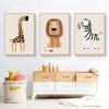Uixxducc Set of 3 Safari Animal Posters for Baby and Children’s Room, Unframed (30 x 40 cm) view 1