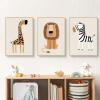 Uixxducc Set of 3 Safari Animal Posters for Baby and Children’s Room, Unframed (30 x 40 cm) view 3