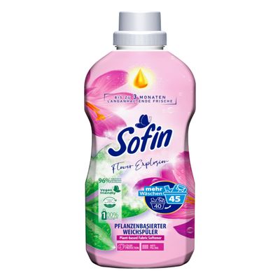 Sofin Vegan Flower Explosion Fabric Softener, 0.81 L
