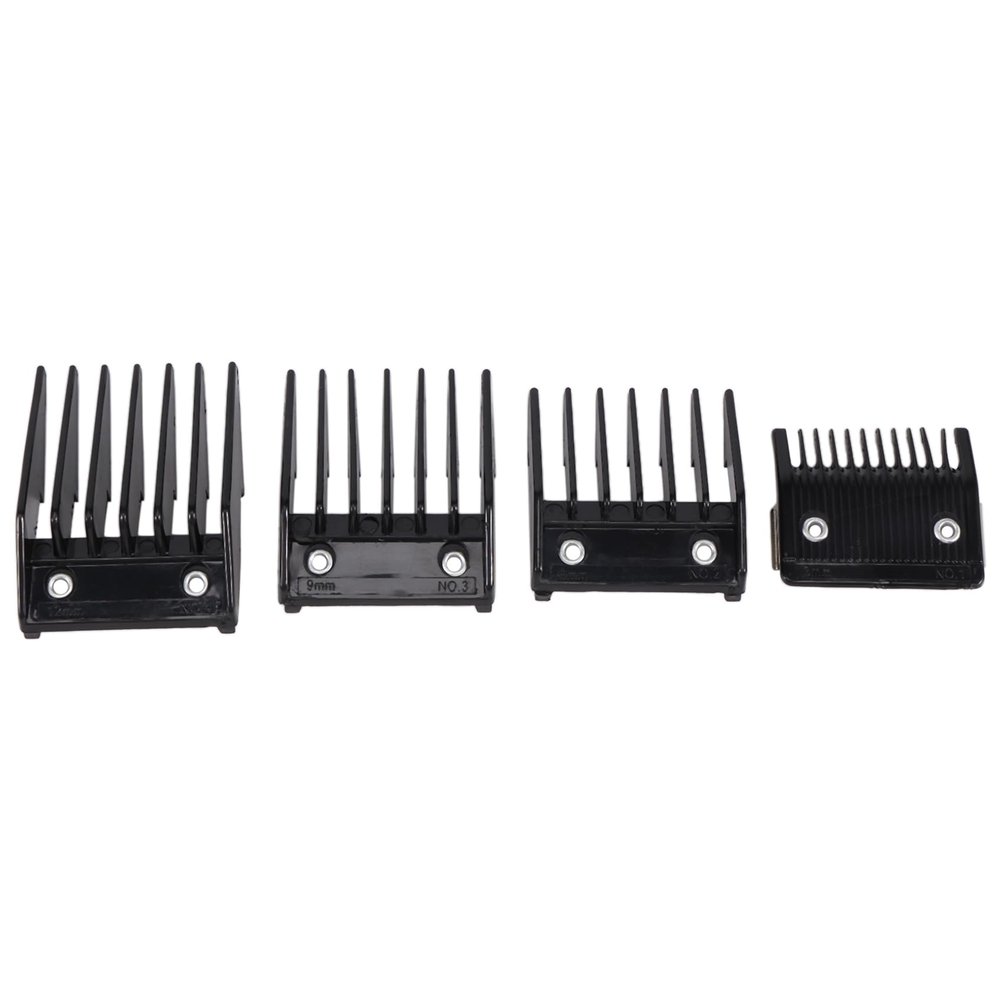 Asyduey 4-Piece Clipper Guard Set with Metal-Guided Cutting Guide, 3 mm, 6 mm, 9 mm, 12 mm