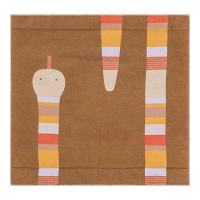 David Fussenegger Juwel "Snake" Padded Play Mat, 120 x 120 cm, Brown