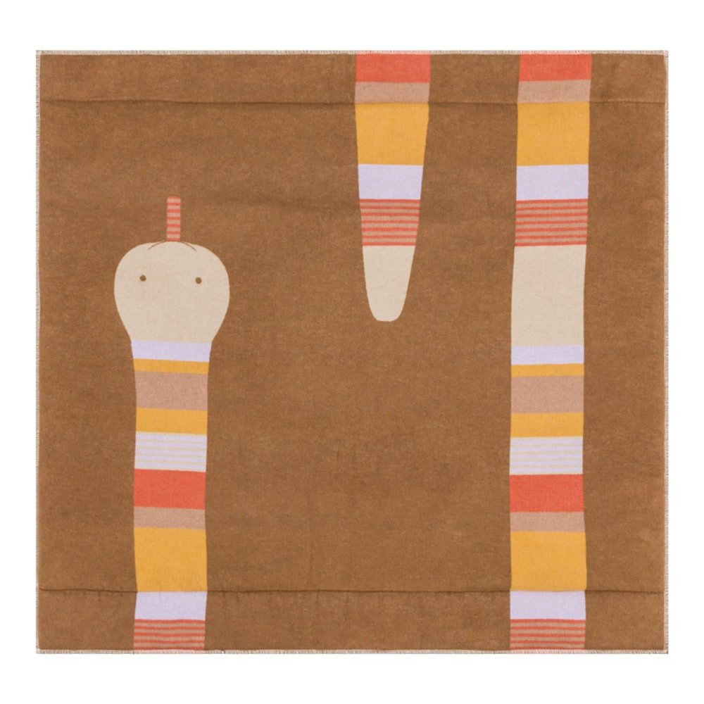 David Fussenegger Juwel "Snake" Padded Play Mat, 120 x 120 cm, Brown