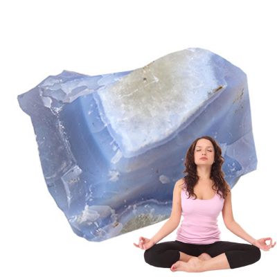 Natural Blue Agate Stone - Raw Agate Jewelry and Aquarium Stones