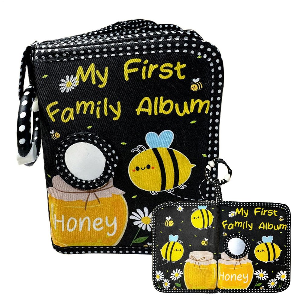 Baby's First Photo Album, Baby Picture Book, Honeybee Family Photo Holder, Holds 4 x 6-Inch Photos