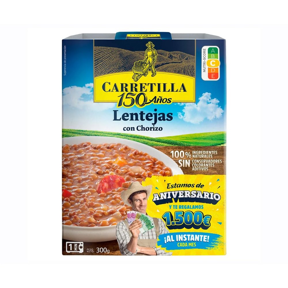 CARRETILLA Home-Style Lentils, 300 g, 3-Pack