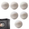 Wool Dryer Balls, Natural Fabric Softener, 6-Pack view 1
