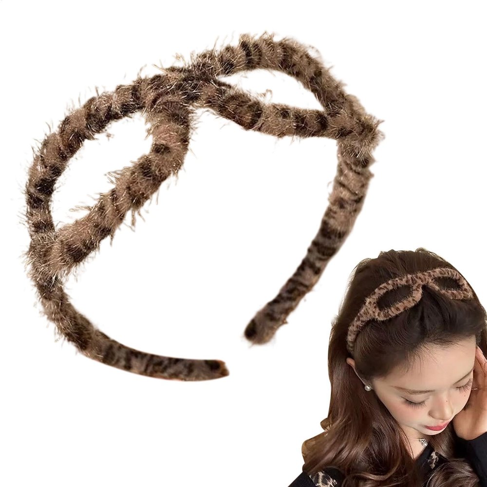 Leopard Print Headband with Glasses