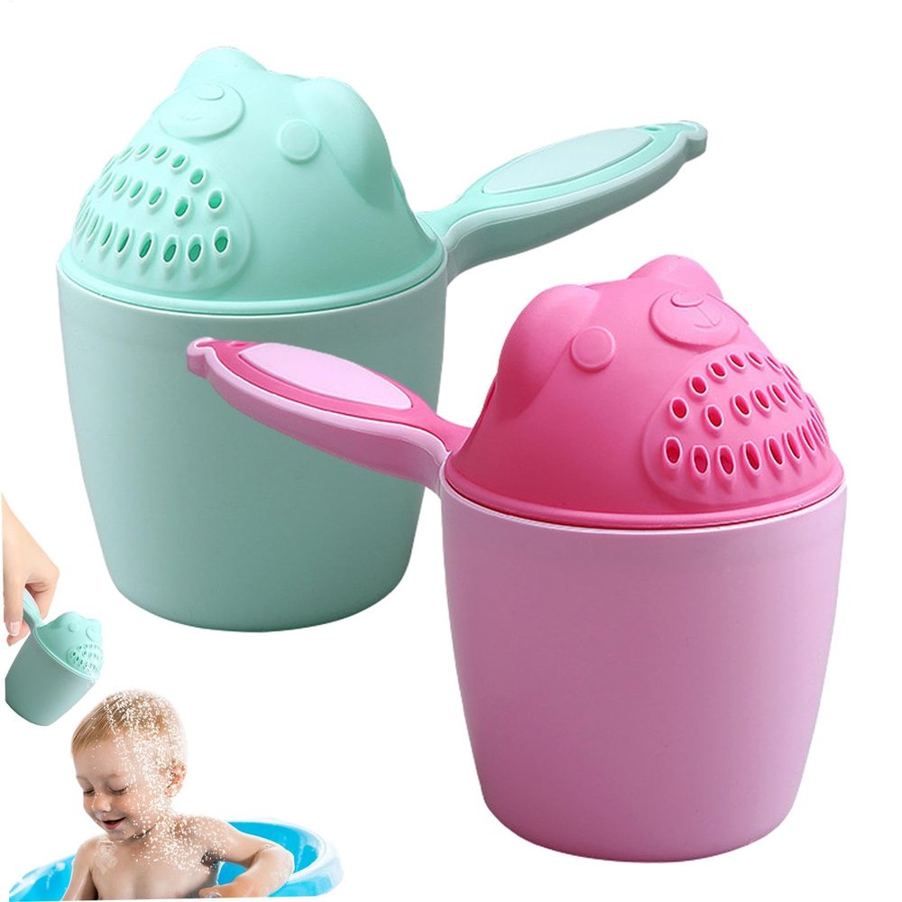 2-Pack Baby Hair Rinse Cups, Cartoon Animal Bath Cups