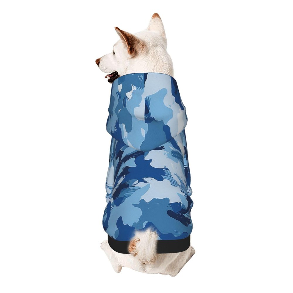 Soft, Breathable Dog Hoodie Sweatshirt, Blue, XS–XXL