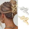 Zoestar Gold Metal Claw Clips for Thick Hair, Hair Accessories for Women and Girls (2 Pieces) view 1