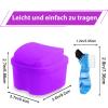 Denture Cleaning Set with Brush and Storage Box (Purple) view 2