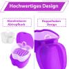 Denture Cleaning Set with Brush and Storage Box (Purple) view 4