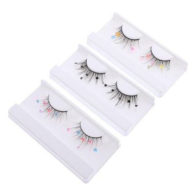 Natural False Eyelashes, 3 Pairs, Synthetic Mink Hair