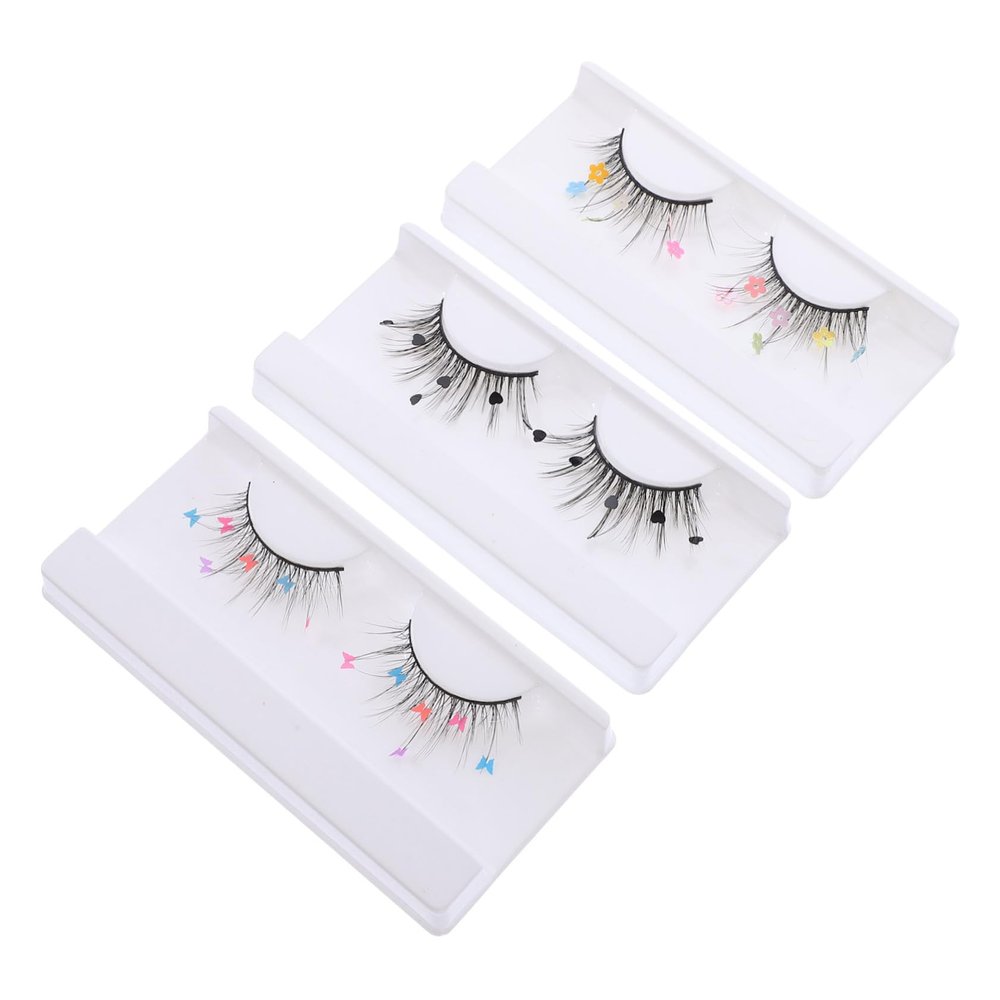 Natural False Eyelashes, 3 Pairs, Synthetic Mink Hair
