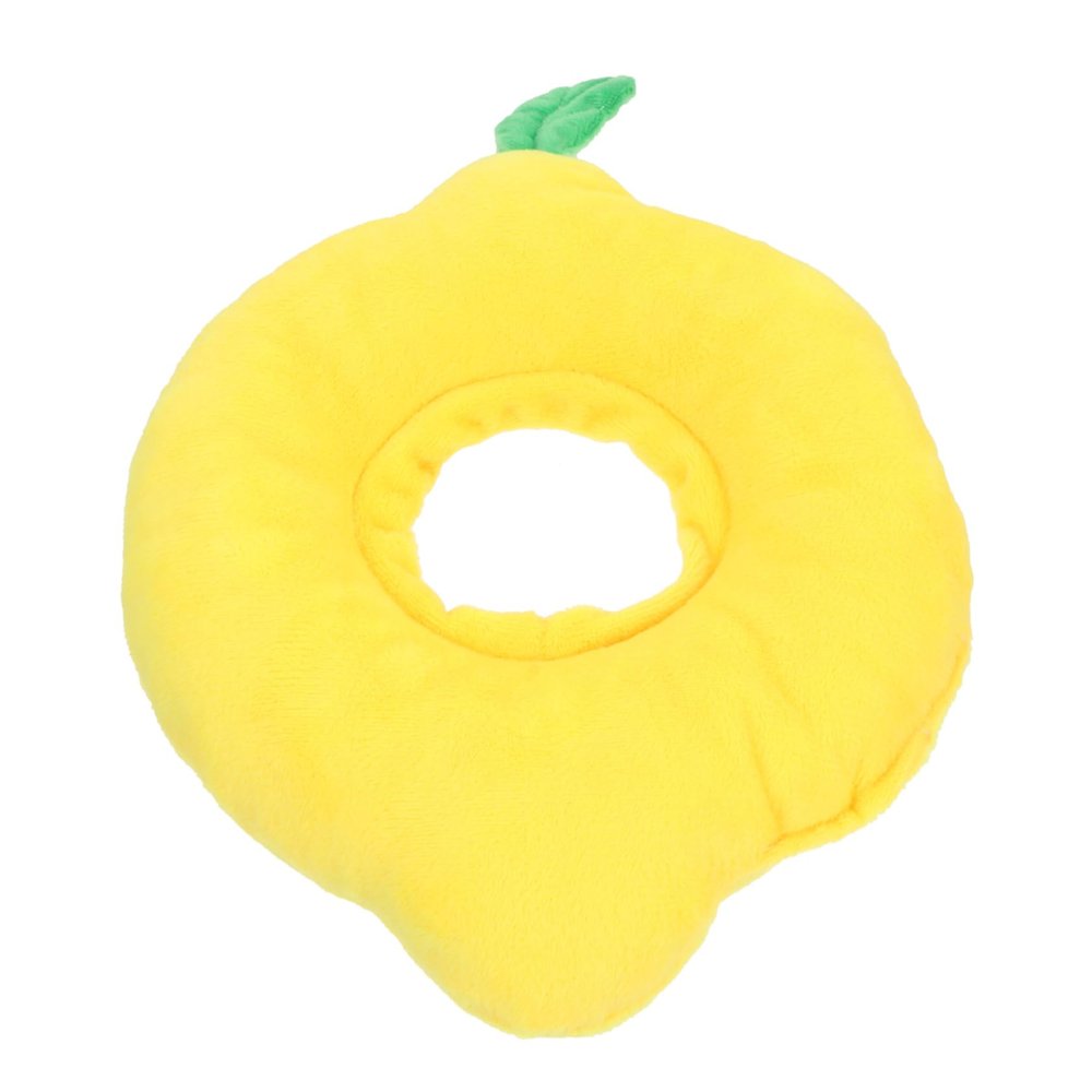 BESPORTBLE Plush Cat Recovery Collar with Adjustable Strap, Yellow
