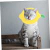 BESPORTBLE Plush Cat Recovery Collar with Adjustable Strap, Yellow view 2