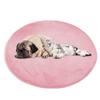ping bu Large Round Plush Dog Bed Mat, Pink, 50 x 50 cm view 1