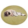 ping bu Large Round Plush Dog Bed Mat, Pink, 50 x 50 cm view 4