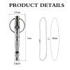 AHEJIOO High-Frequency Dog Whistle, Adjustable Stainless Steel, Silver view 2
