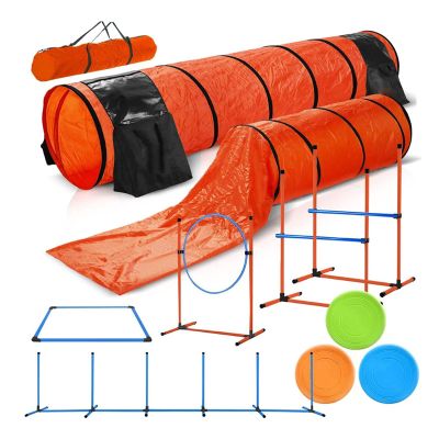 Dog Agility Training Set with Hurdles, Tunnel and Weave Poles
