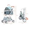Pet Stroller for Small and Medium Dogs and Cats, 4 Wheels, Removable Storage Basket view 2