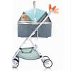 Pet Stroller for Small and Medium Dogs and Cats, 4 Wheels, Removable Storage Basket view 4