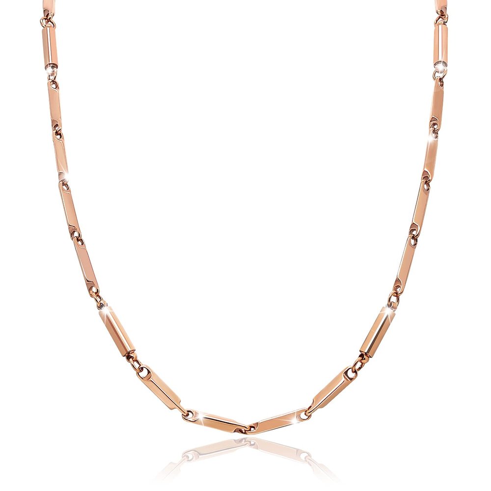 JEROOT Women's Rose Gold Magnetic Necklace with Cylindrical Magnets