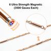 JEROOT Women's Rose Gold Magnetic Necklace with Cylindrical Magnets view 2
