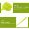 Shower Back Scrubber with Long Silicone Handle, Green view 3