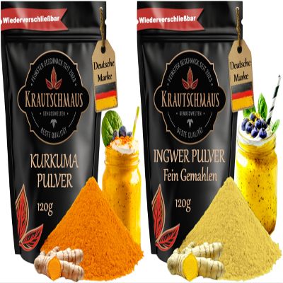 Krautschmaus Turmeric & Ginger Spice Set, 120 g Each
