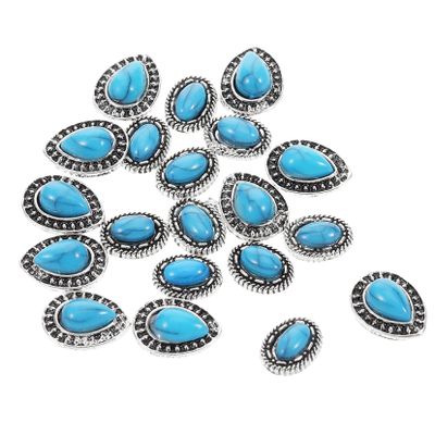 Retro Nail Charms for Women, 20 Pieces, Alloy and Resin