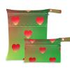 Amooorous Zipper Wet Bags for Swimsuits, Red/Green Gradient, 2-Pack view 1