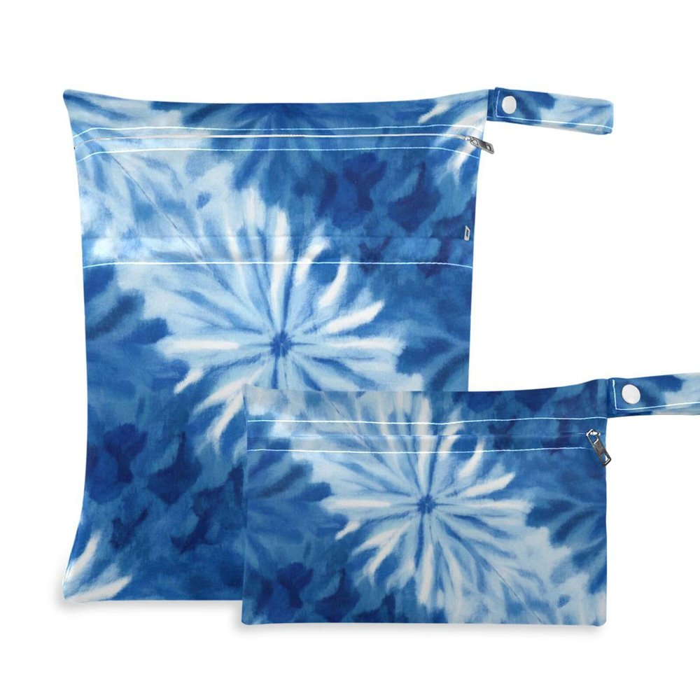 Amoorous Washable Wet Bags for Swimsuits, Gradient Blue, 2-Pack