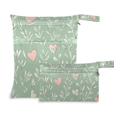 Amooorous Green Valentine Swimsuit Bags, 2-Pack, with Handles