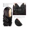 20-Inch Human Hair Body Wave V-Part Wig, Natural Color, 180% Density view 4
